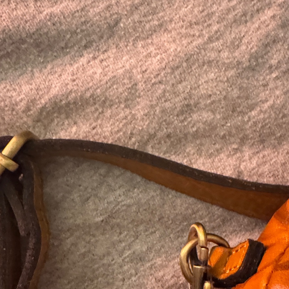 Embossed Leather Backpack - Tan - image 7